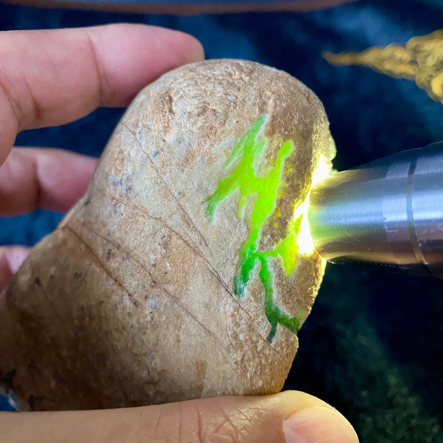 Natural Type A Jadeite | Yellow-Green Da Ma Kan Windowed Material | 841g | 124×83×54mm