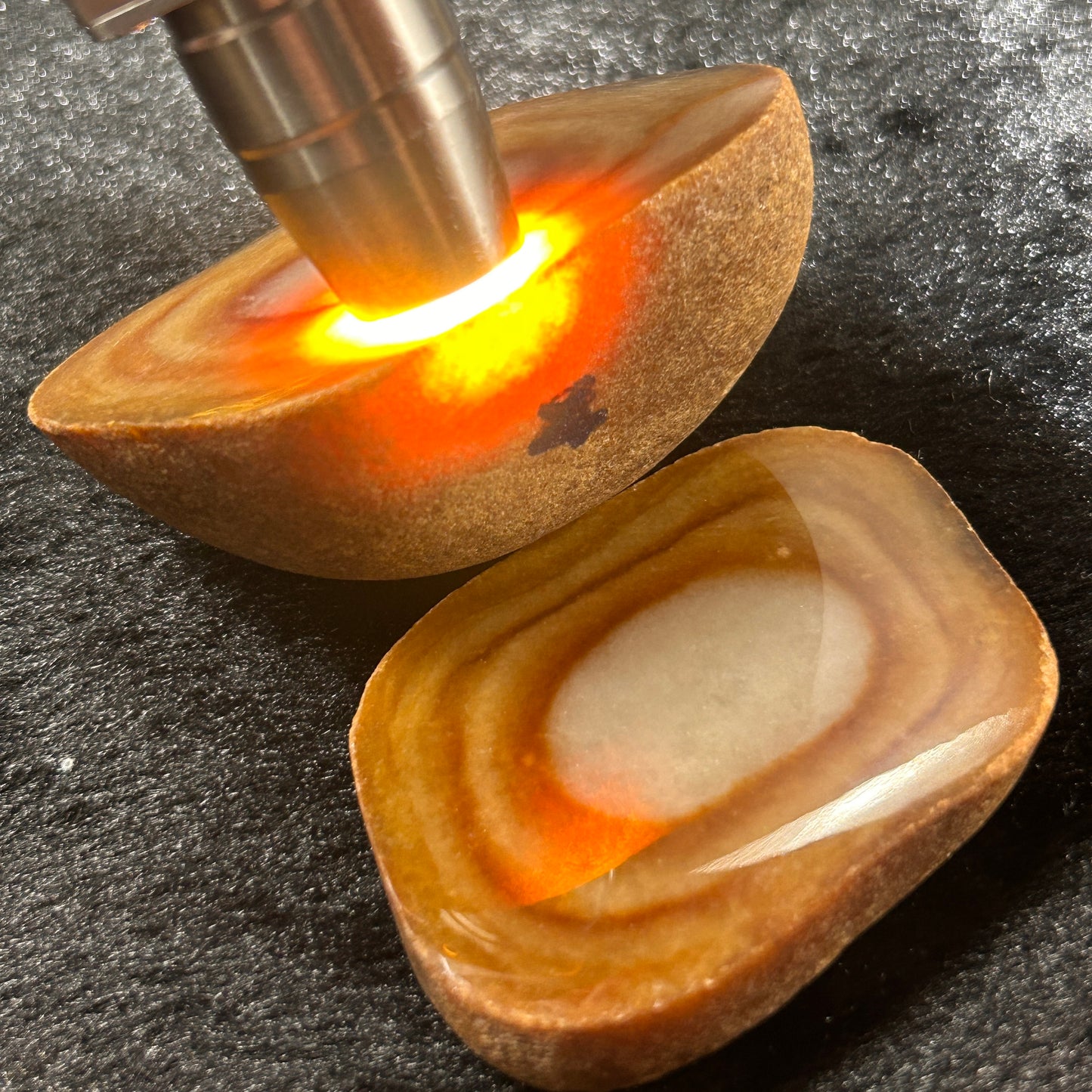 Natural Type A Jadeite | Warm Honey Brown Special Donut | Rare & Unique | 308g | 61×50mm