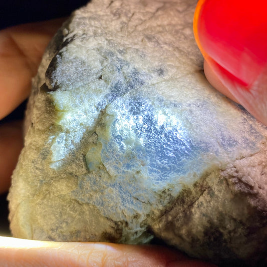 Natural Type A Jadeite | Mo Xi Sha Desanded Stone Material | 1.3kg | 97×94×83mm