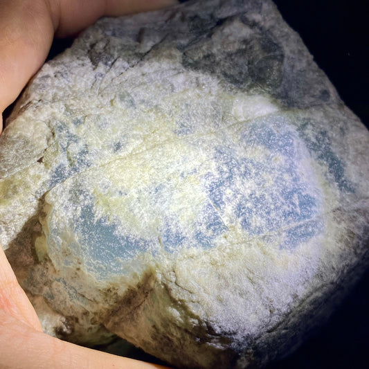 Natural Type A Jadeite | Mo Xi Sha Desanded Stone Material | 1.3kg | 97×94×83mm