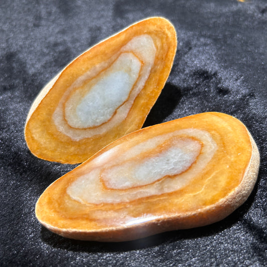 Natural Type A Jadeite | Da Ma Kan Cut Sweet Donut (Odd-Shaped Material) | 406g & 230g | 105×55×45mm & 105×50×12mm